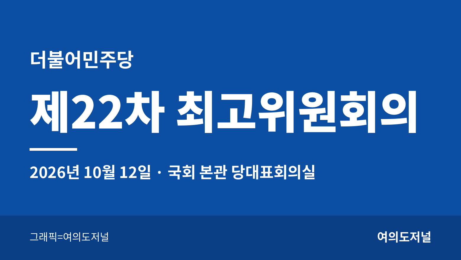 더불어민주당 제22차 최고위원회의